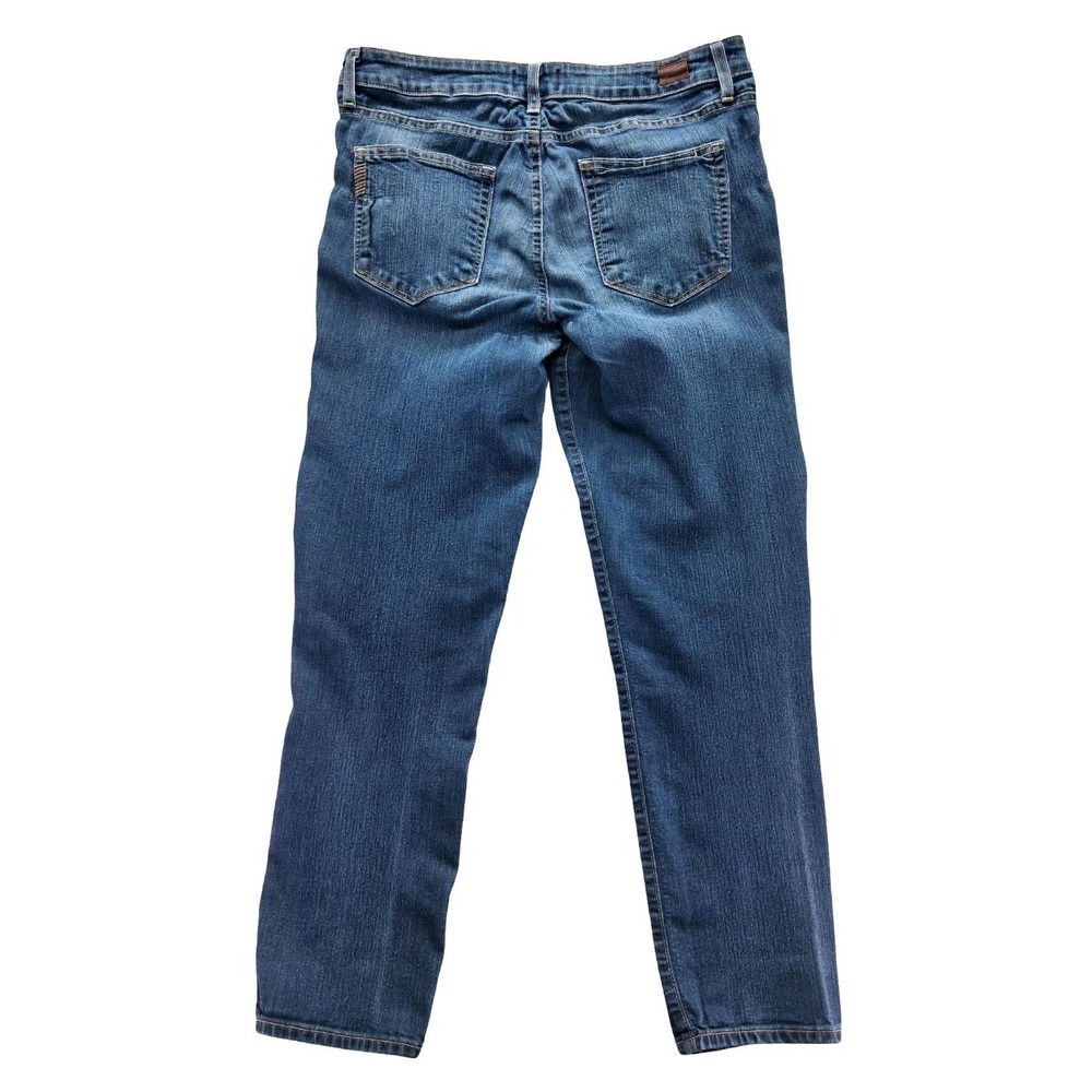 Paige Kylie Crop Jeans Womens 32 Blue Mid Rise Cropped Stretch Denim Pants - Picture 6 of 9